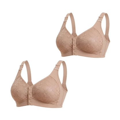 Kit 2 Brasieres de Encaje Alto Soporte — 52% OFF