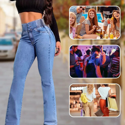 Jeans Flare Modelador de Cintura Alta [Paga 1 y Llévate 2]