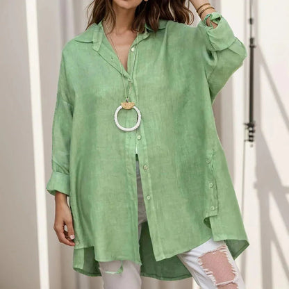 Camisa Saint-Tropez en Lino de Algodón Oversized