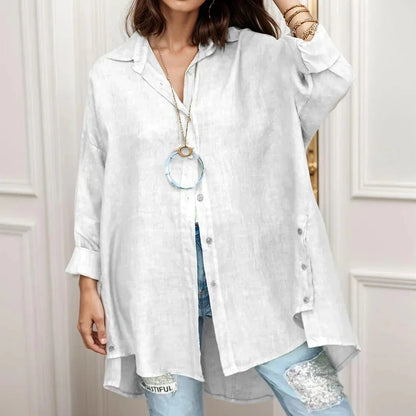 Camisa Saint-Tropez en Lino de Algodón Oversized