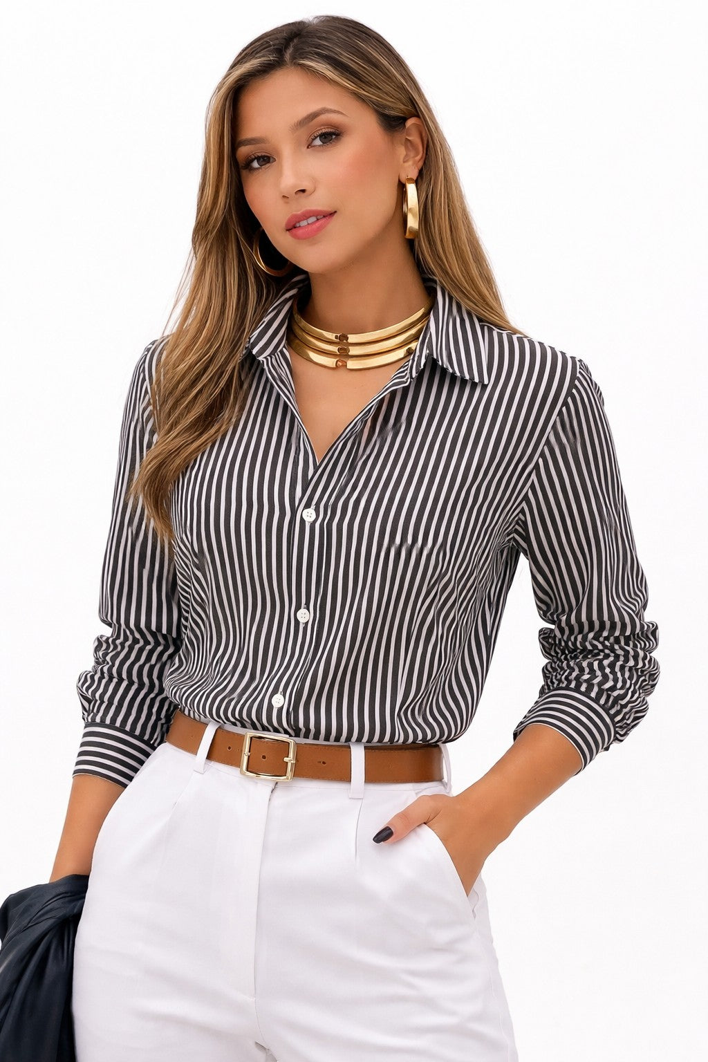 Kit 3 Camisas Femeninas de Manga Larga